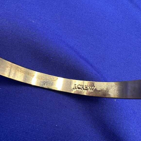 J. Crew Enamel Gold-Tone Bangle Bracelet Abstract Design - Picture 9 of 15